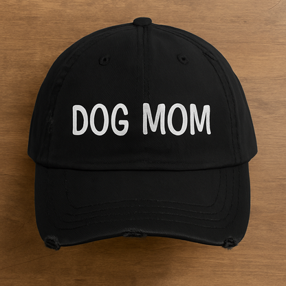 Distressed Dog Mom Hat