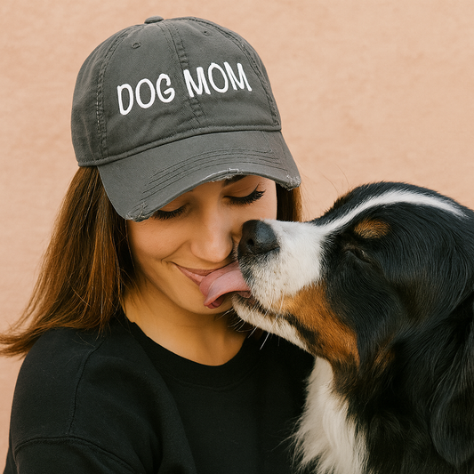 Distressed Dog Mom Hat