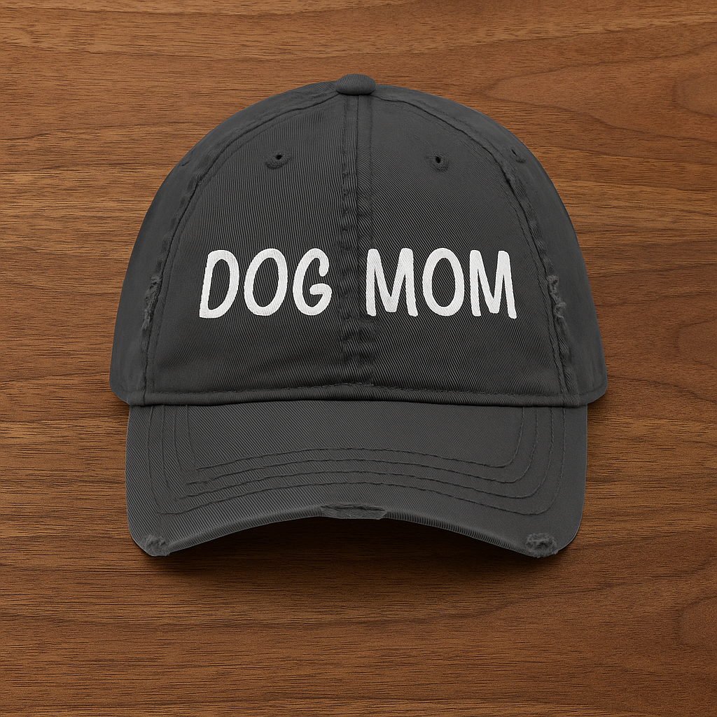 Distressed Dog Mom Hat