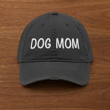 Distressed Dog Mom Hat