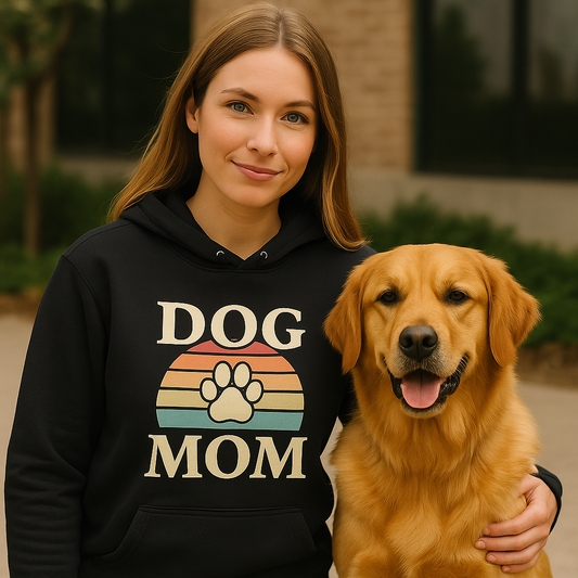 Dog Mom Retro Premium Hoodie