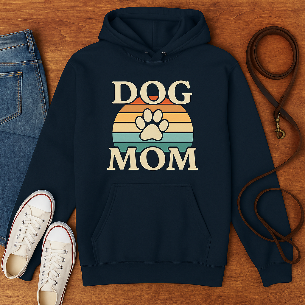 Dog Mom Retro Premium Hoodie
