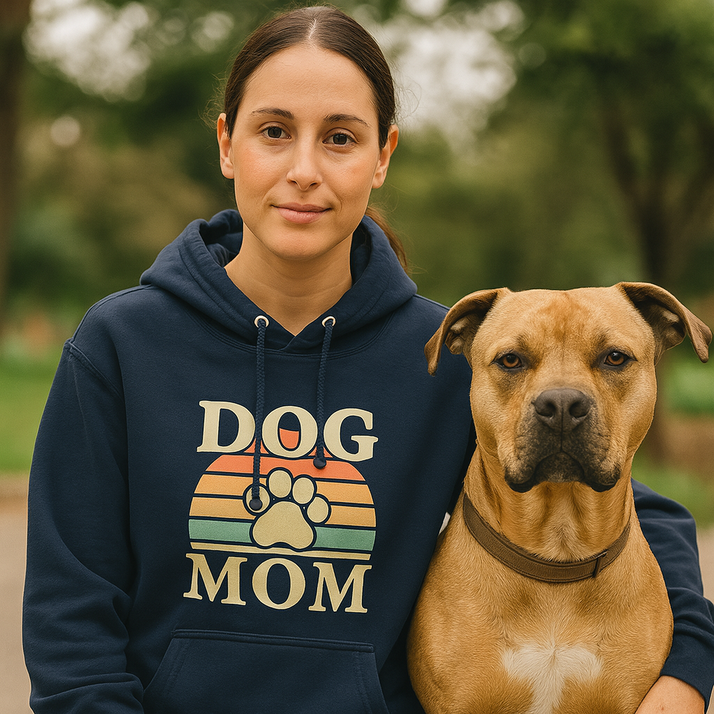 Dog Mom Retro Premium Hoodie