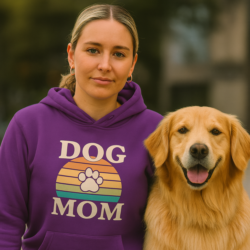 Dog Mom Retro Premium Hoodie